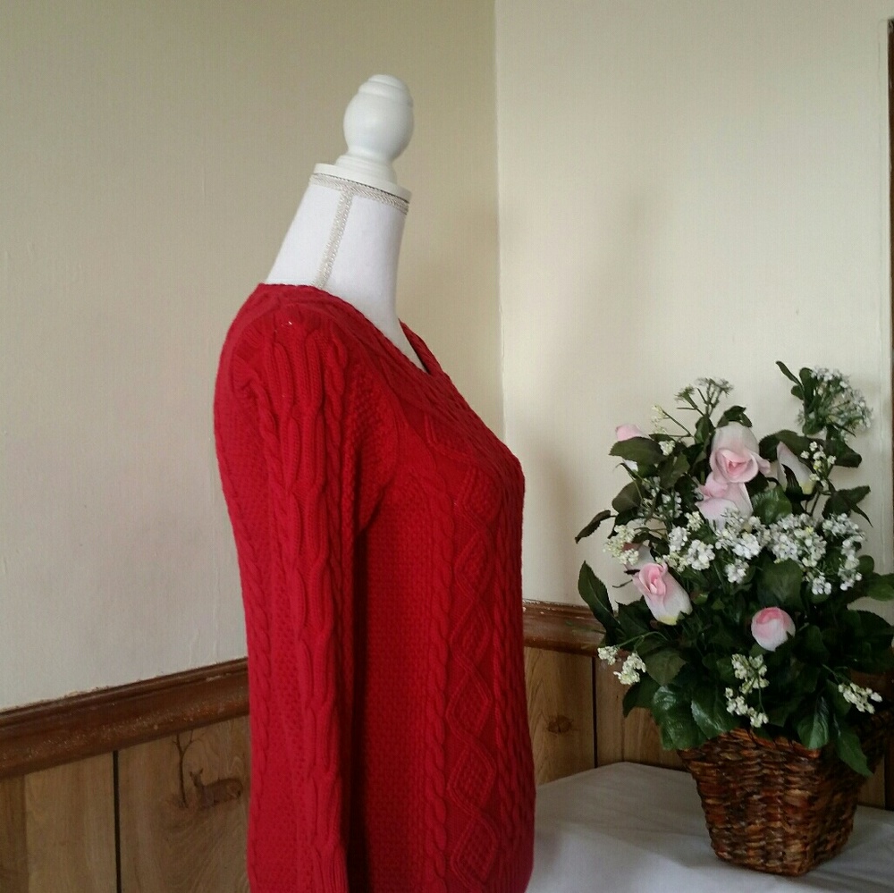 Ll Bean fisherman sweater crew neck